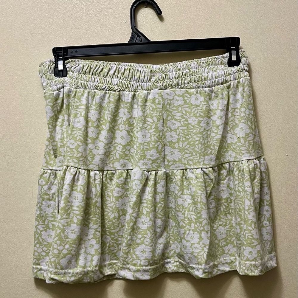 Floral Green Skirt